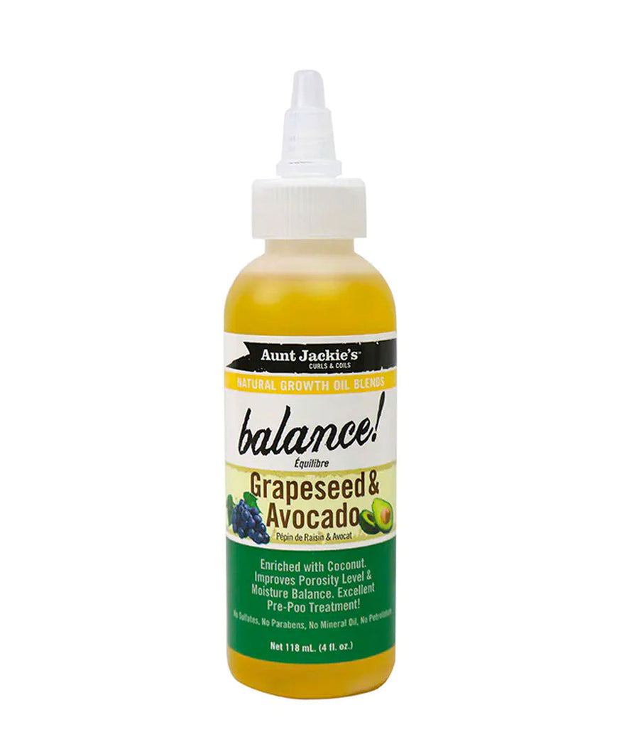 Aunt Jackie's Curls & coils  Balance  Grapeseed & Avocado 118ml/4oz