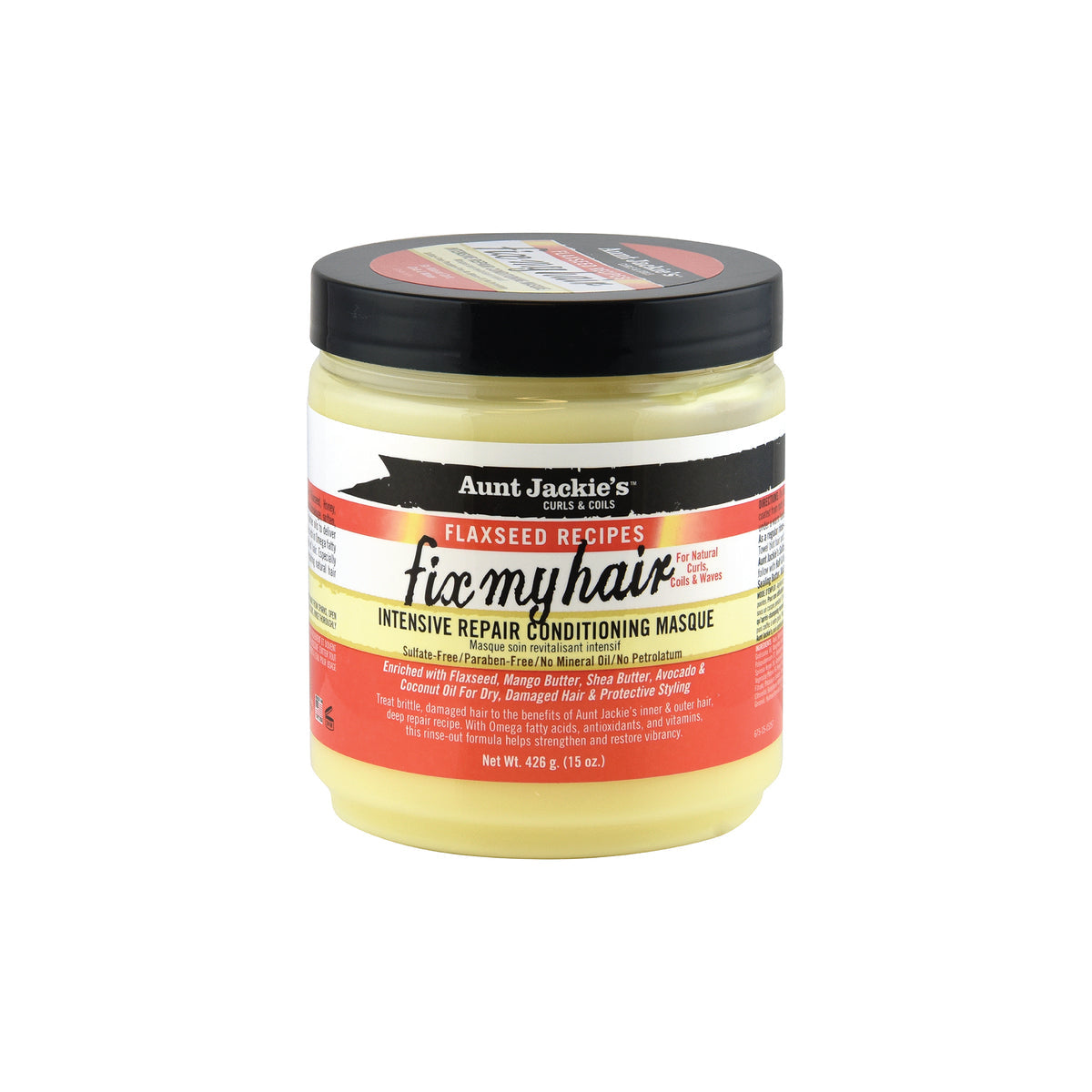 Aunt Jackie's Curls & coils Fix My Hair – Intensive Repair Conditioning Masque 426g/15oz