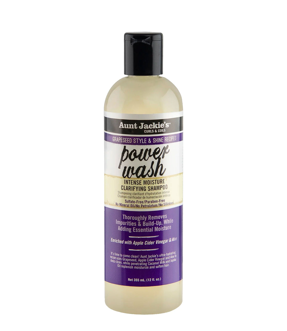 Aunt Jackie's Curls & coils   Power Wash Intense Moisture Clarifying Shampoo 355ml/12oz