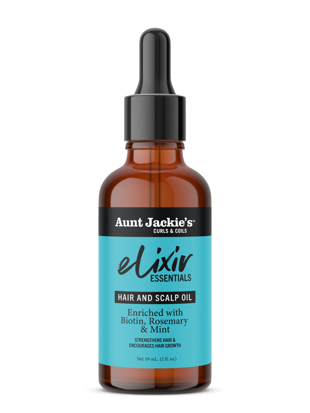 Aunt Jackie's Curls & coils  Elixir Essentials: Biotin & Rosemary Hair & Scalp Oil 59ml/2oz