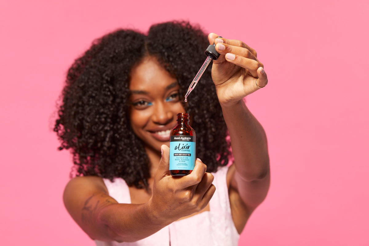 Aunt Jackie's Curls & coils  Elixir Essentials: Biotin & Rosemary Hair & Scalp Oil 59ml/2oz
