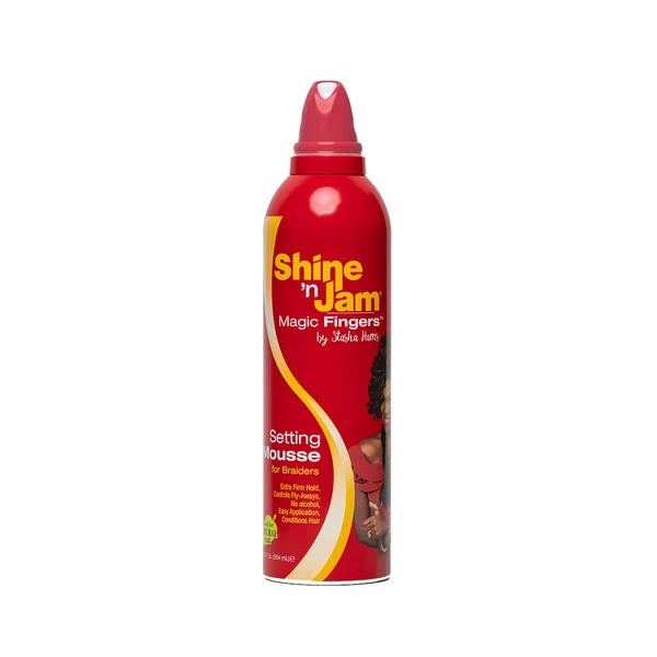Shine 'N Jam Magic Fingers Setting Mousse for Braids Extra Firm Hold 354ml/12oz