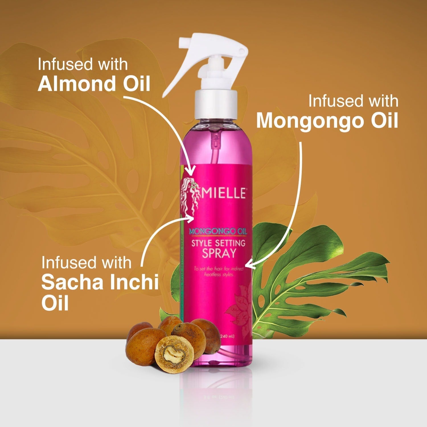 Mielle Mongongo Oil Style Setting Spray 8oz