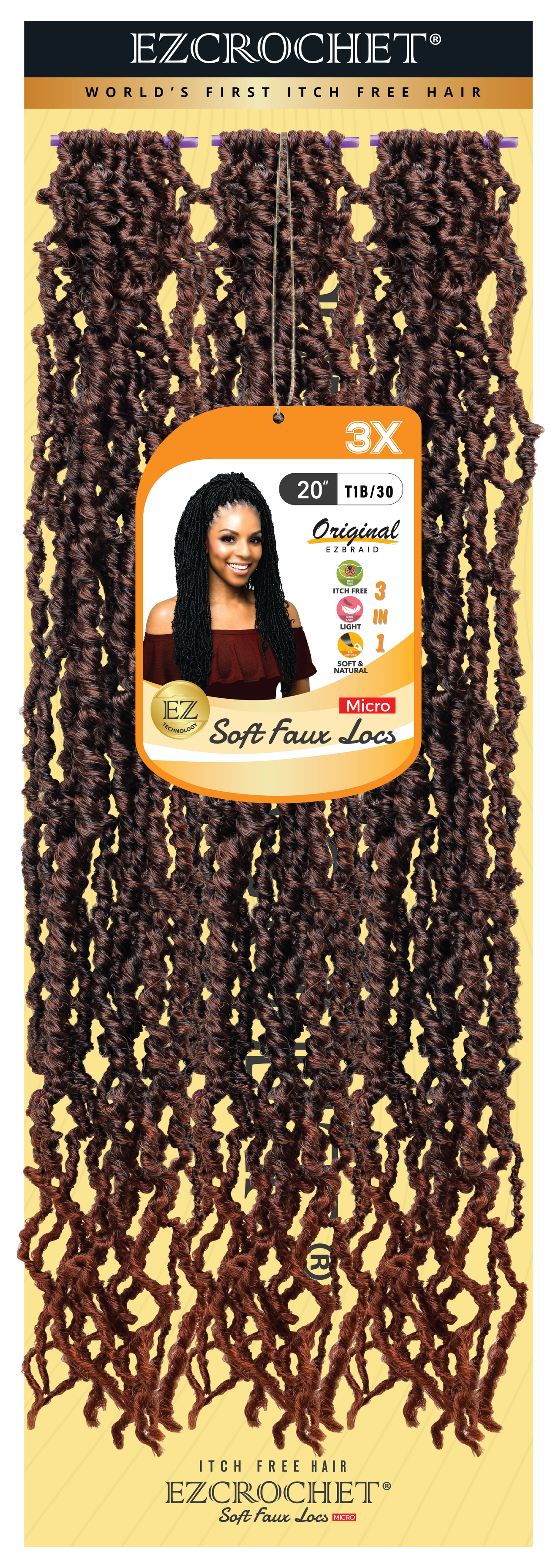 EZCROCHET Soft Faux Locs Micro 26"-3X