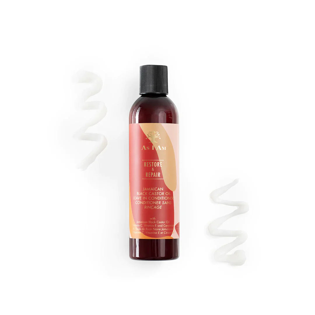 As I Am Restore & Repair Jamaican Black Castor Oil Leave-In Conditioner for Strength & Repair  237ml/8oz