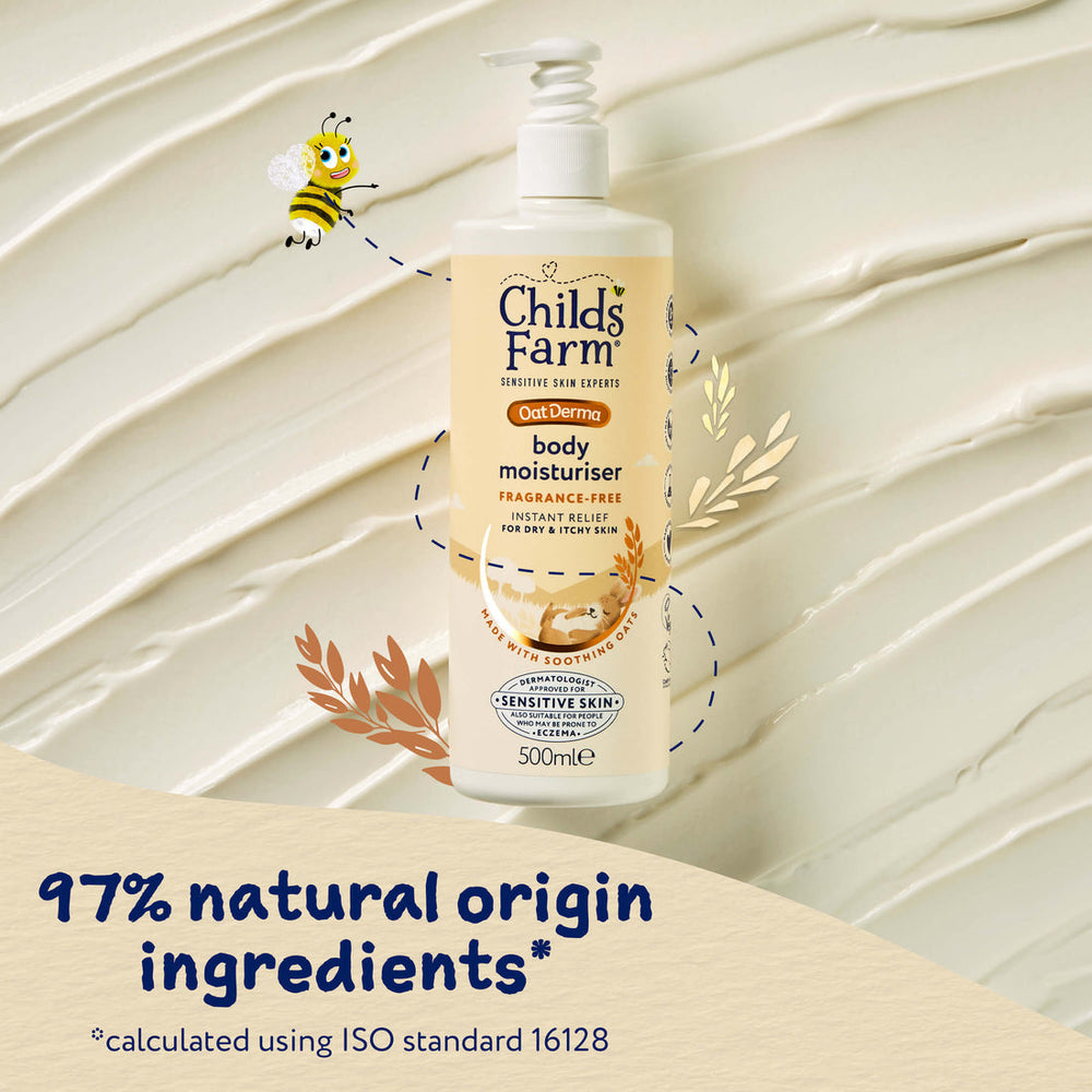 Childs Farm Sensitive Skin Experts Oat Derma Fragrance Free Body Moisturiser 500ml