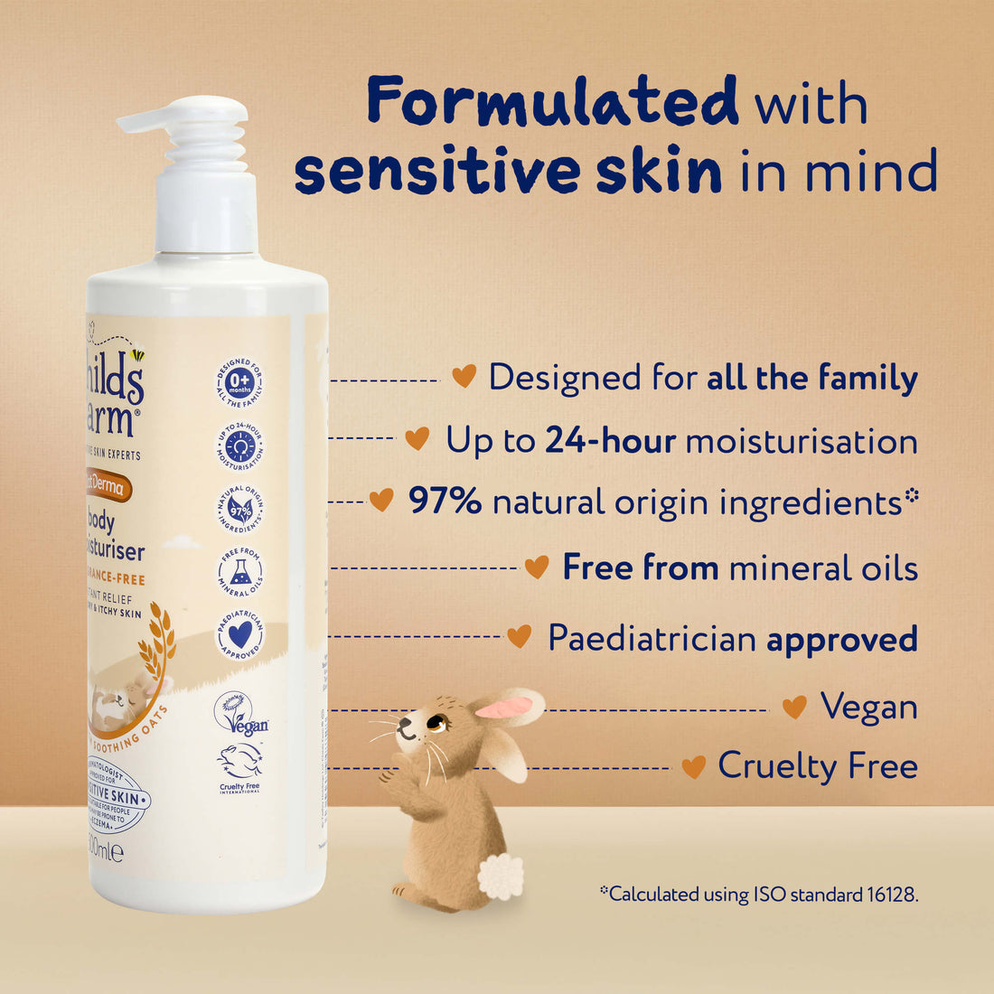 Childs Farm Sensitive Skin Experts Oat Derma Fragrance Free Body Moisturiser 500ml