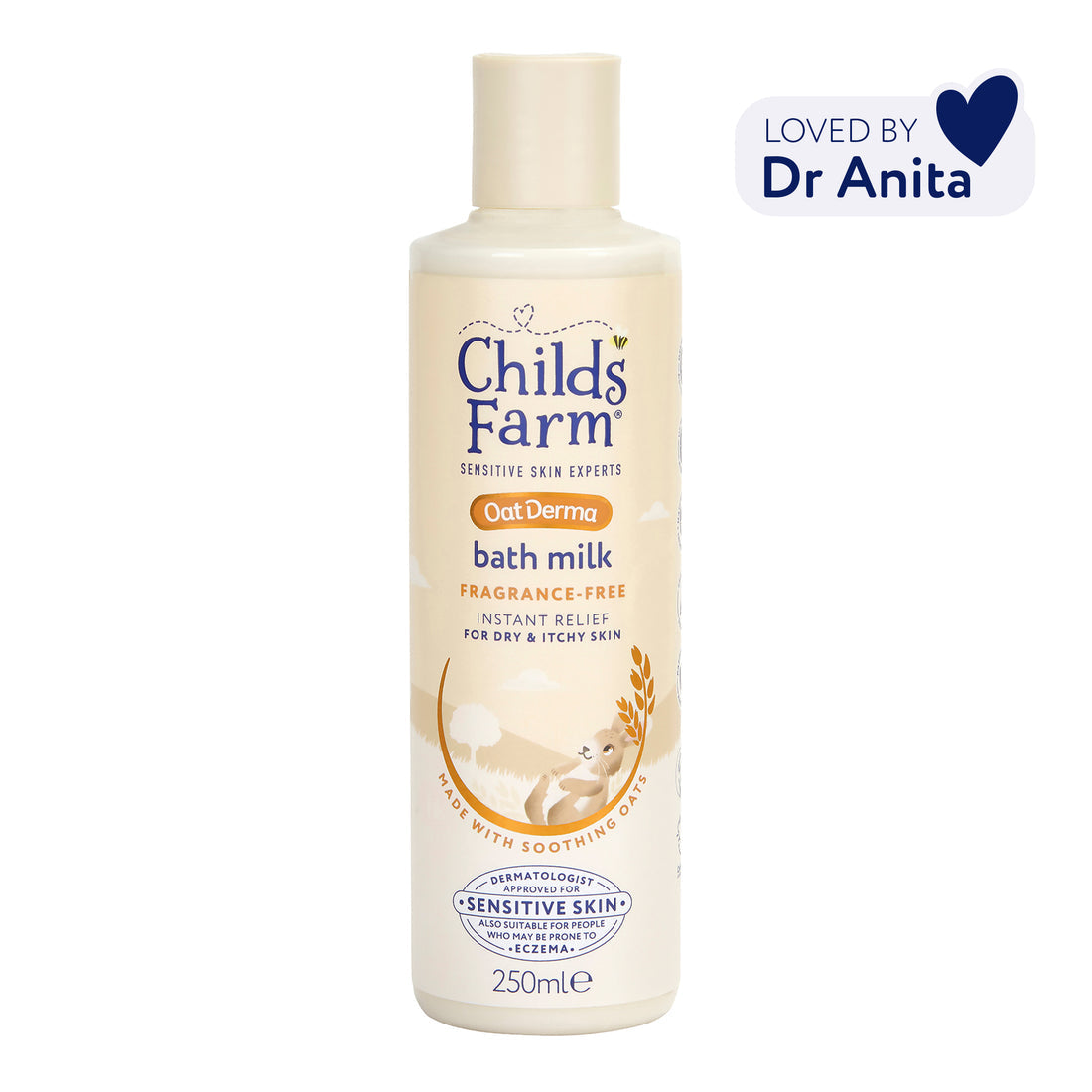 Childs Farm Sensitive Skin Experts Oat Derma Fragrance Free Body Milk 250ml