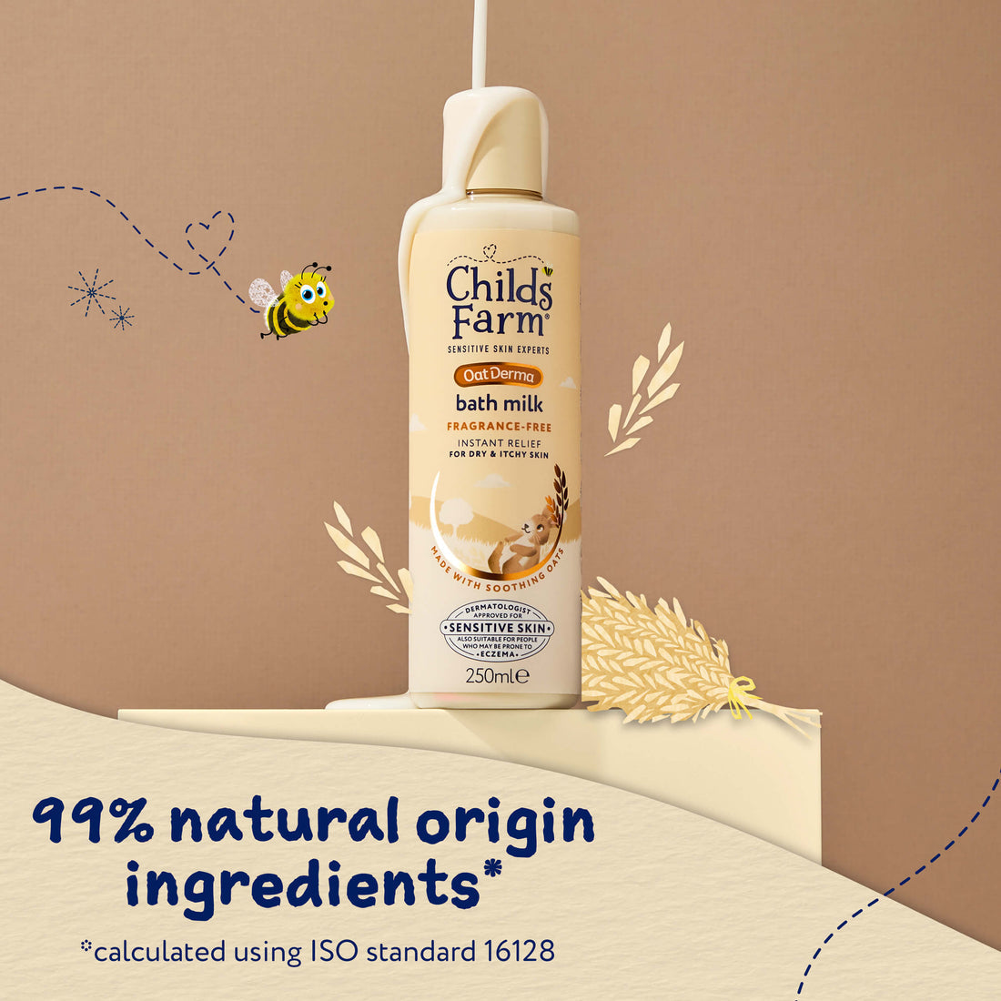 Childs Farm Sensitive Skin Experts Oat Derma Fragrance Free Body Milk 250ml