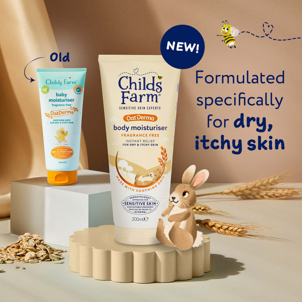 Childs Farm Sensitive Skin Experts Oat Derma Fragrance Free Body Moisturiser 200ml