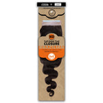 Dressmaker 100% Unprocessed Virgin Remy HD Luxury Lace Closure Body Wave 5X5 Free Part