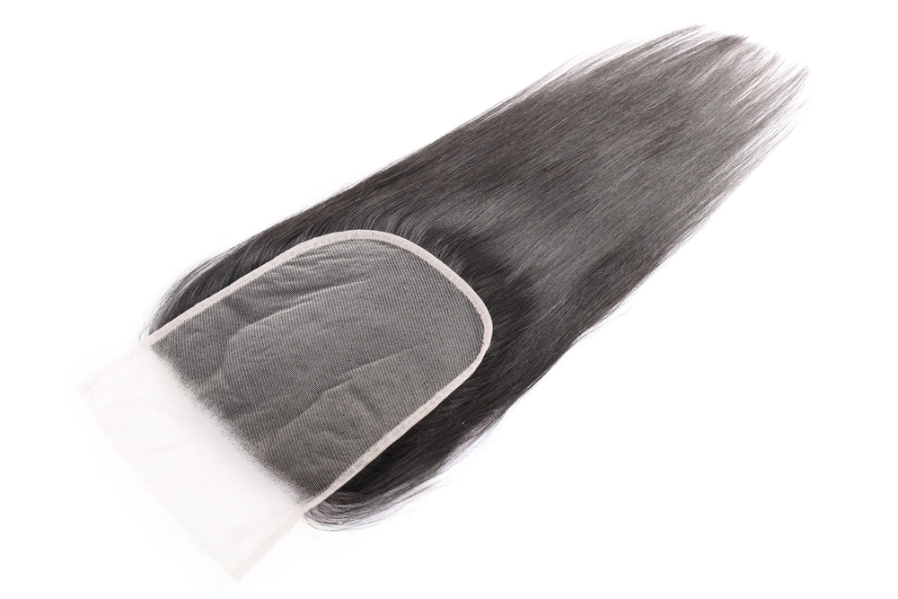 Dressmaker 100% Unprocessed Virgin Remy HD Luxury Lace Closure Straight 5X5 Free Part