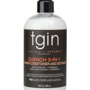 Tgin Thank God it's Natural  Quench 3-in-1 Co-Wash Conditioner and Detangler-13 oz
