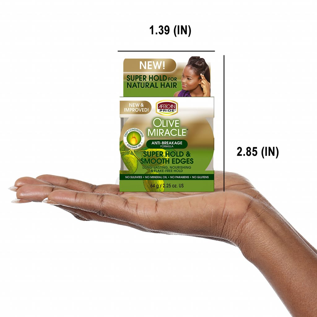 African Pride Olive Miracle Super Hold & Smooth Edges 64g/2.25oz