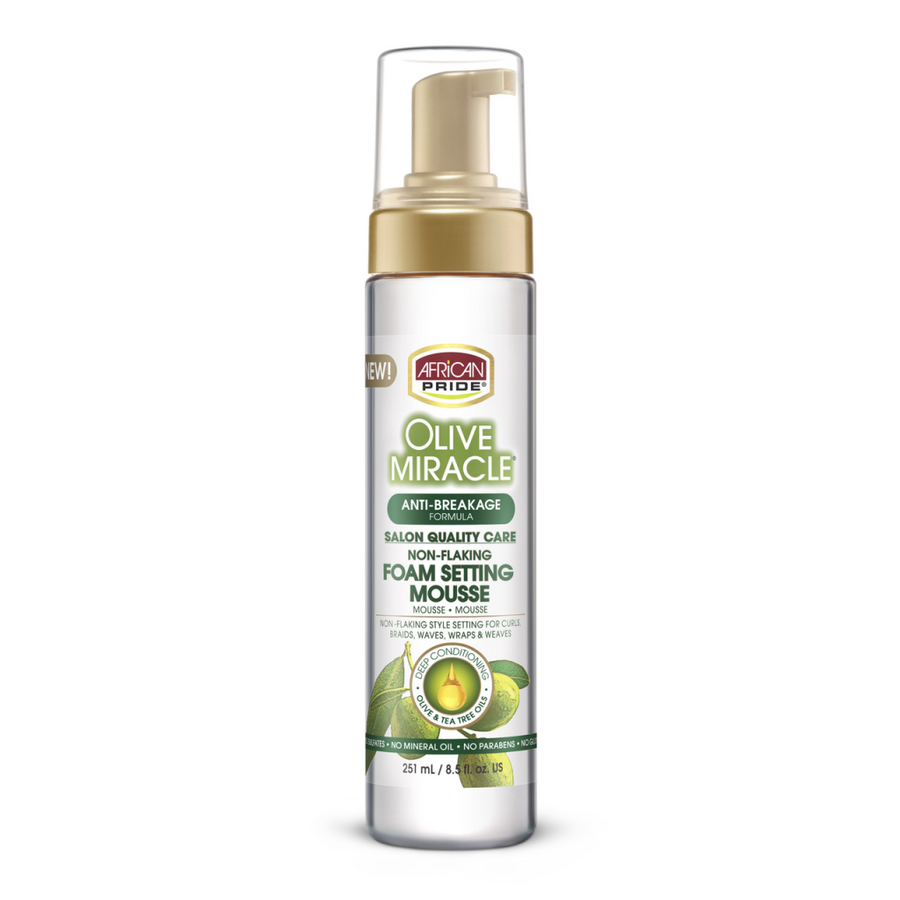 African Pride Olive Miracle Foam Setting Mousse 251ml/8.5oz