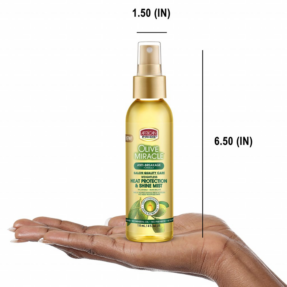 African Pride Olive Miracle Heat Protectant & Shine Mist 118ml/4oz