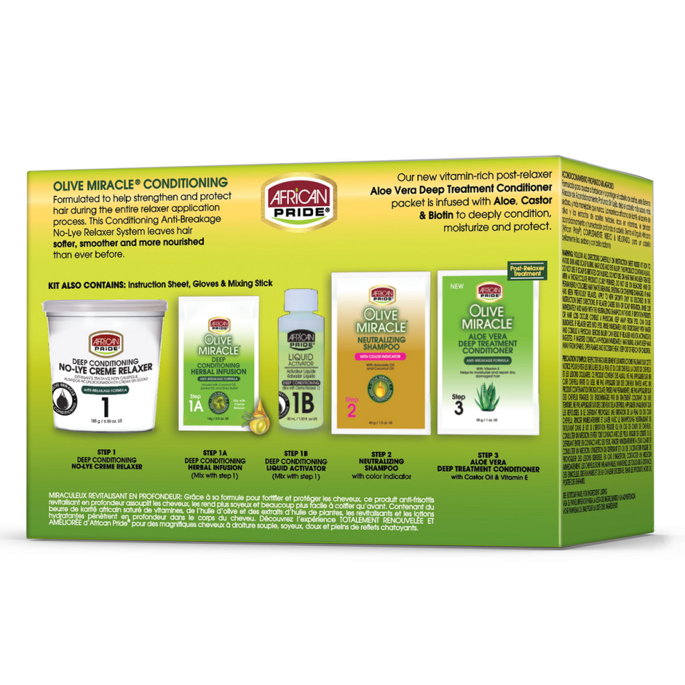 African Pride Olive Miracle No-Lye Relaxer Kit Regular