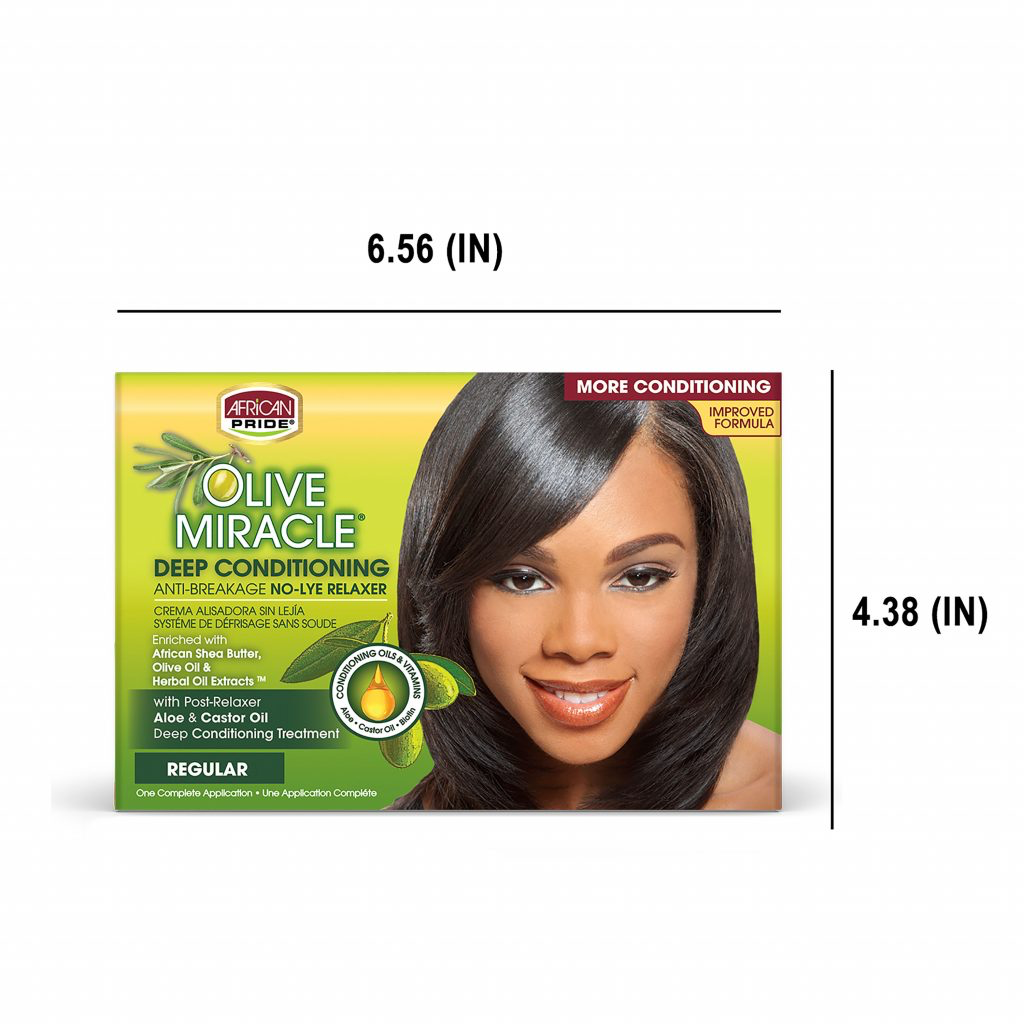 African Pride Olive Miracle No-Lye Relaxer Kit Regular
