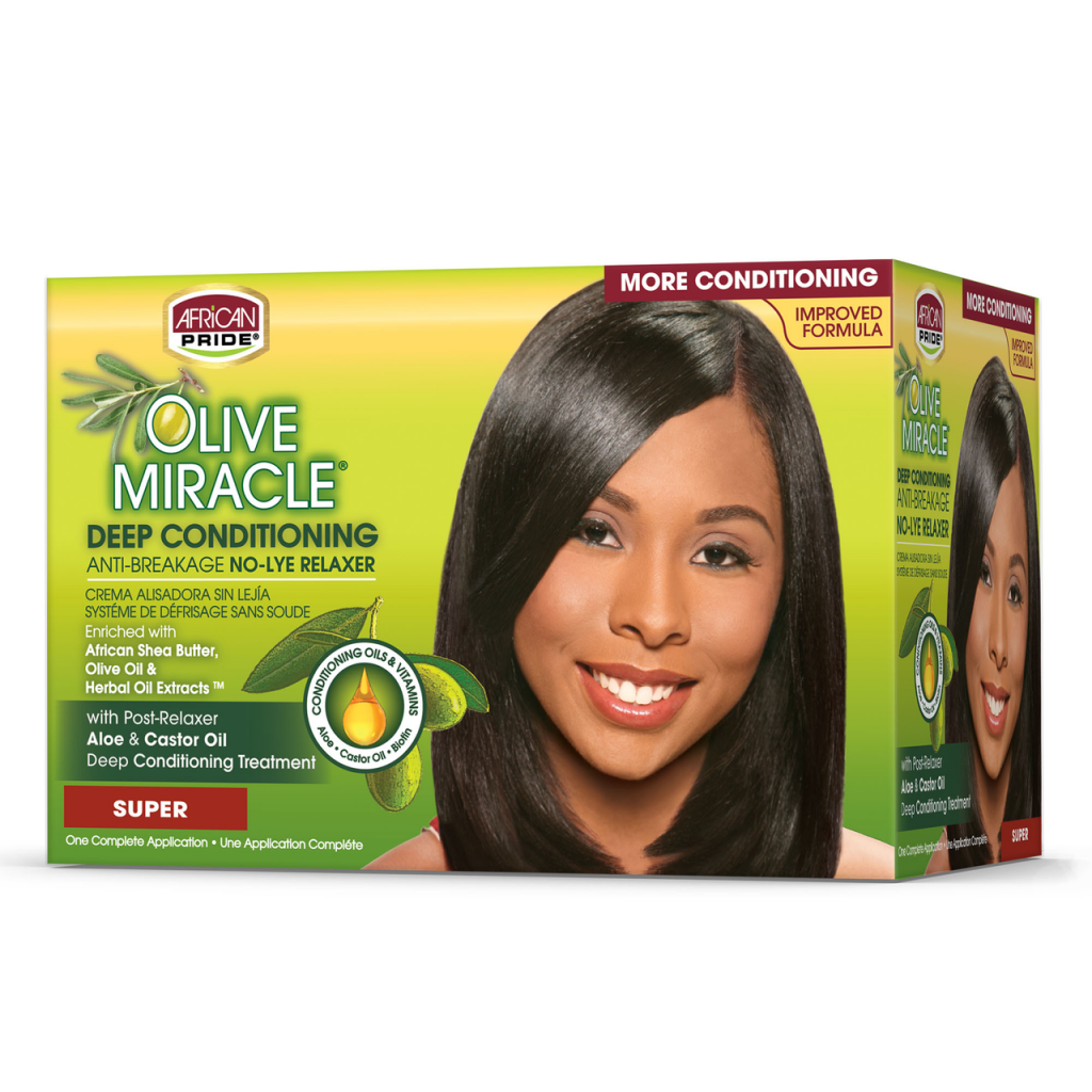 African Pride Olive Miracle No-Lye Relaxer Kit Regular