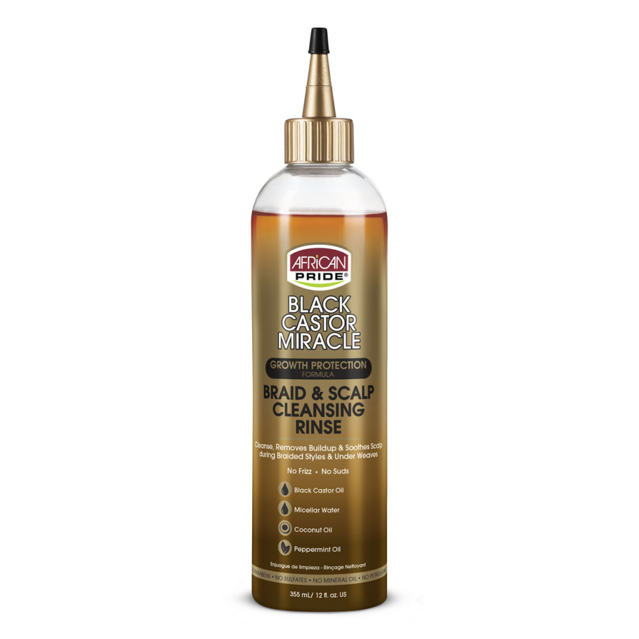 African Pride Black Castor Miracle Braid & Scalp Cleansing Rinse 355ml/12oz