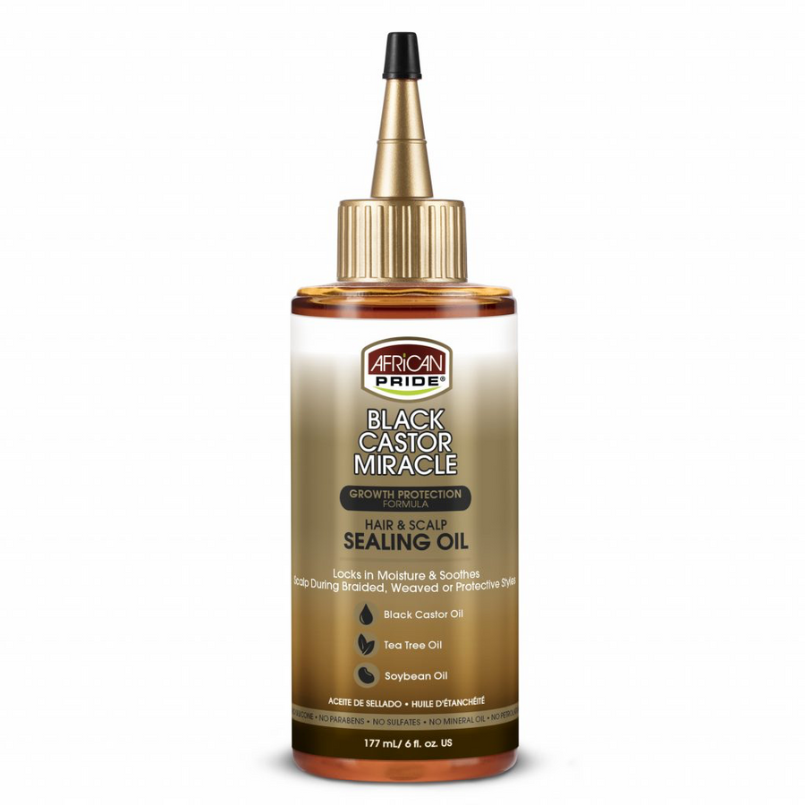 African Pride Black Castor Miracle Sealing Oil 177ml/6oz
