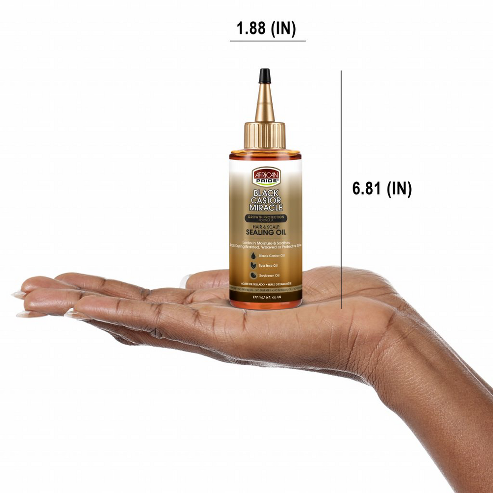 African Pride Black Castor Miracle Sealing Oil 177ml/6oz