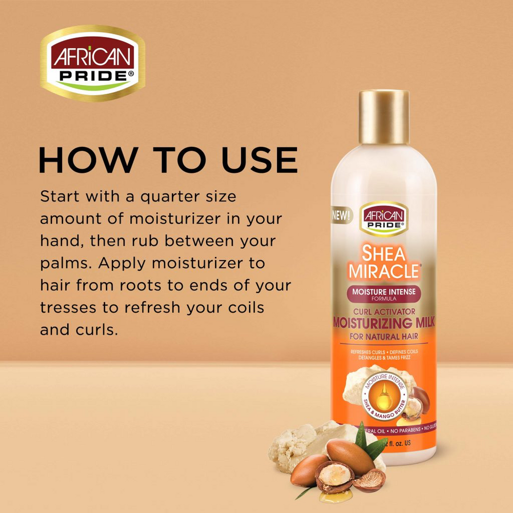 African Pride Shea Miracle Moisturizing Milk 355ml/12oz