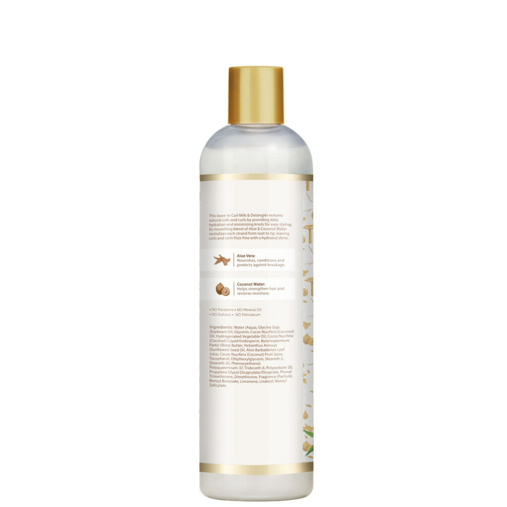 African Pride Moisture Miracle Aloe & Coconut Water Curl Milk & Detangler 354ml/12oz