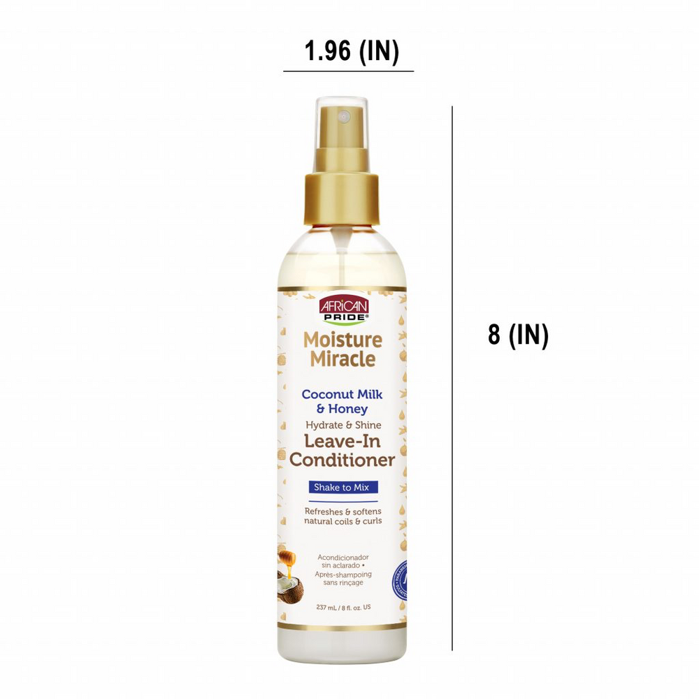 African Pride Moisture Miracle Coconut Milk & Honey Leave-In Conditioner 237ml/8oz