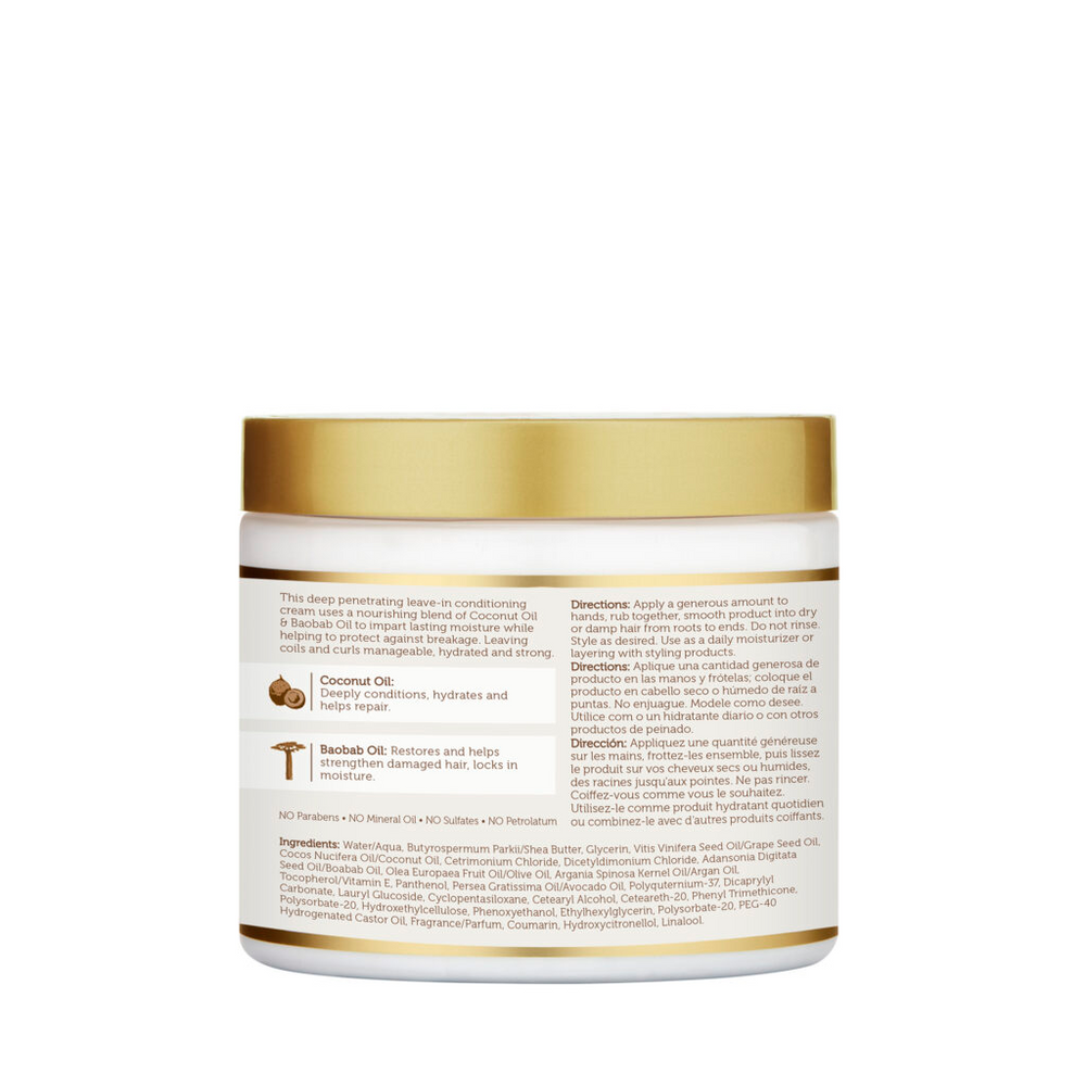 African Pride Moisture Miracle Coconut Oil & Baobab Oil Leave-In Cream 425g/15oz