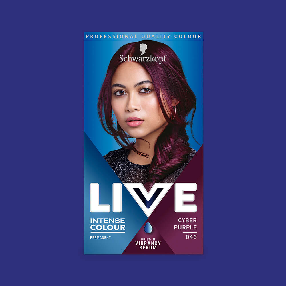 Schwarzkopf Live Intense Colour Permanent Hair Colour Dye 046 Cyber Purple