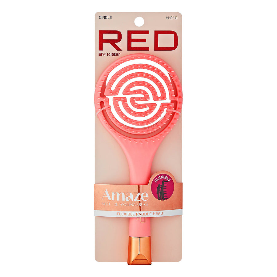 Red By Kiss Flexible Amaze Circle Vent Brush  Firm Bristles for Detangling