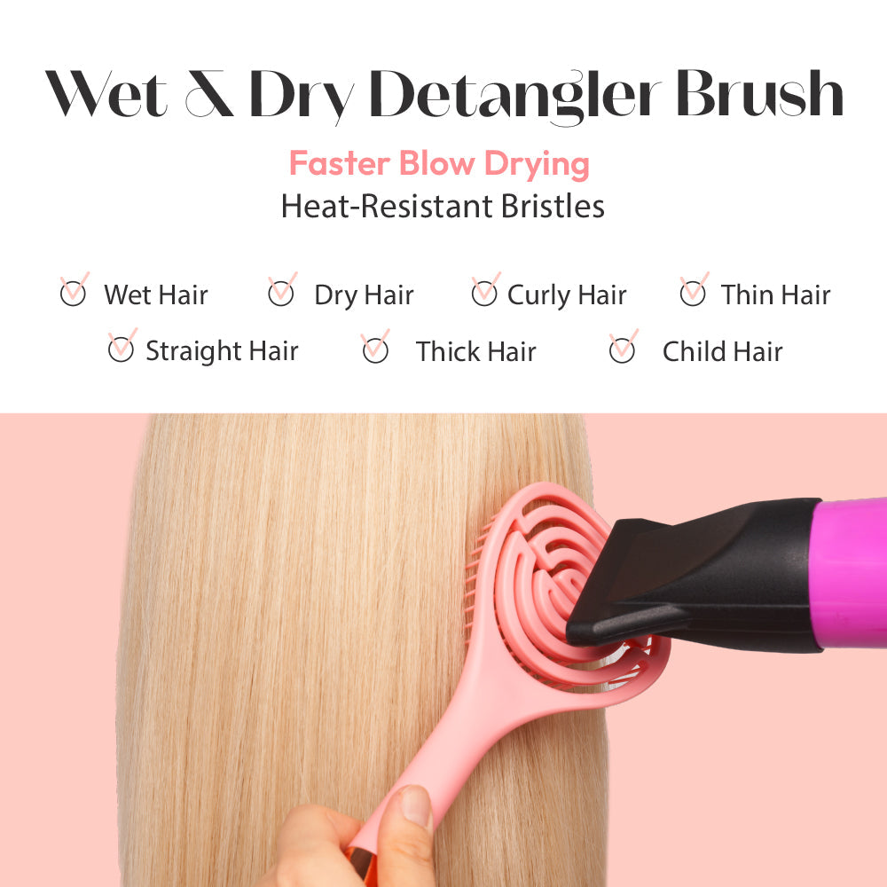 Red By Kiss Flexible Amaze Circle Vent Brush  Firm Bristles for Detangling