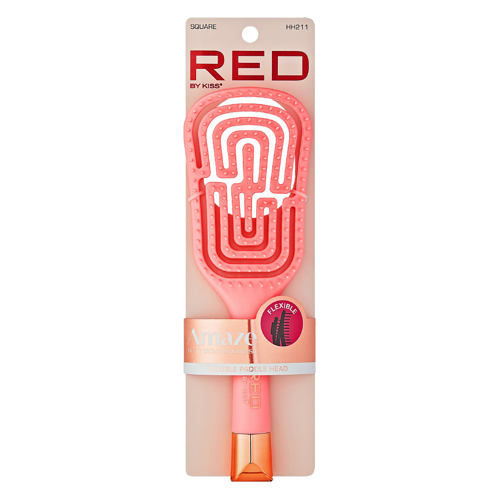 Red By Kiss Flexible Amaze Square Vent Brush  Firm Bristles for Detangling
