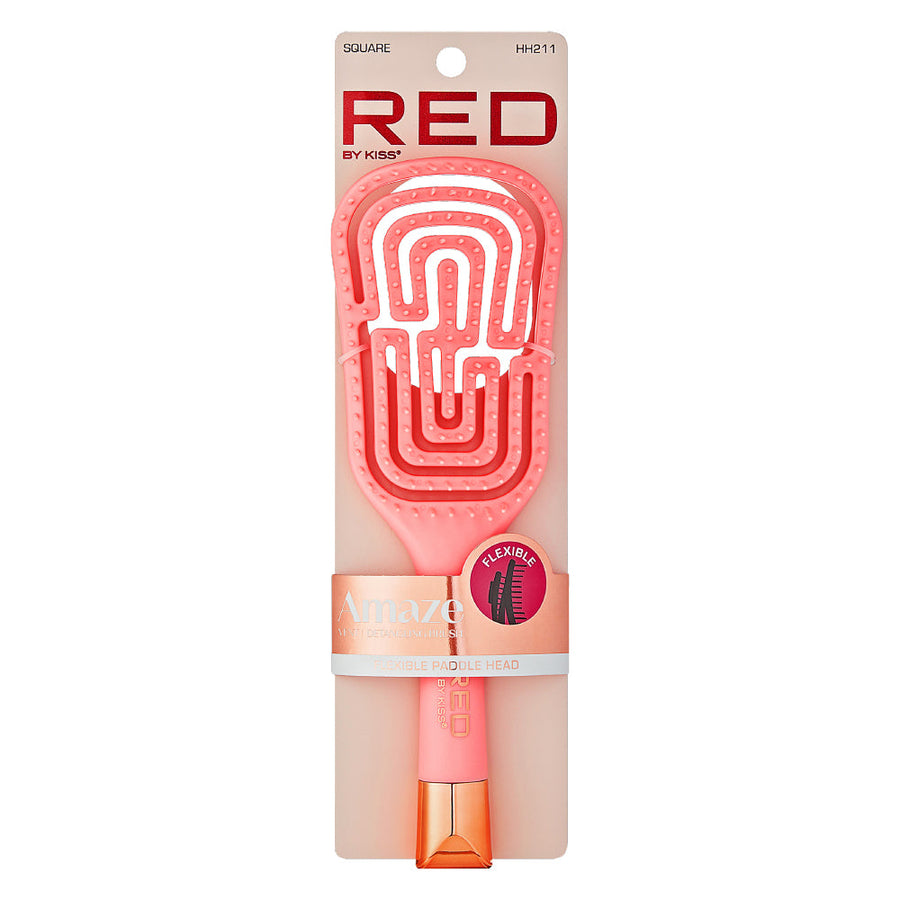 Red By Kiss Flexible Amaze Square Vent Brush  Firm Bristles for Detangling