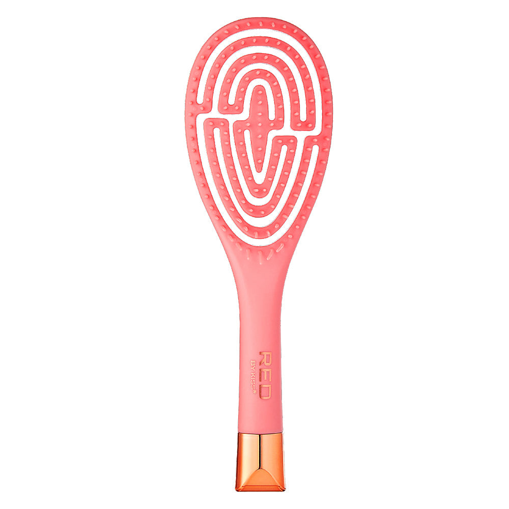 Red By Kiss Flexible Amaze Oval Vent Brush  Firm Bristles for Detangling