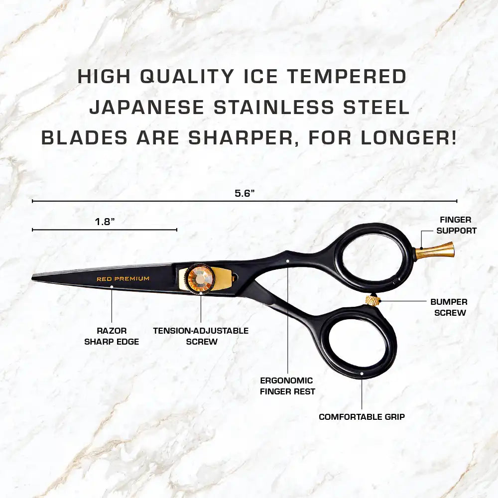 Red By Kiss Premium Artisan Professional Hair Shears 5.5"