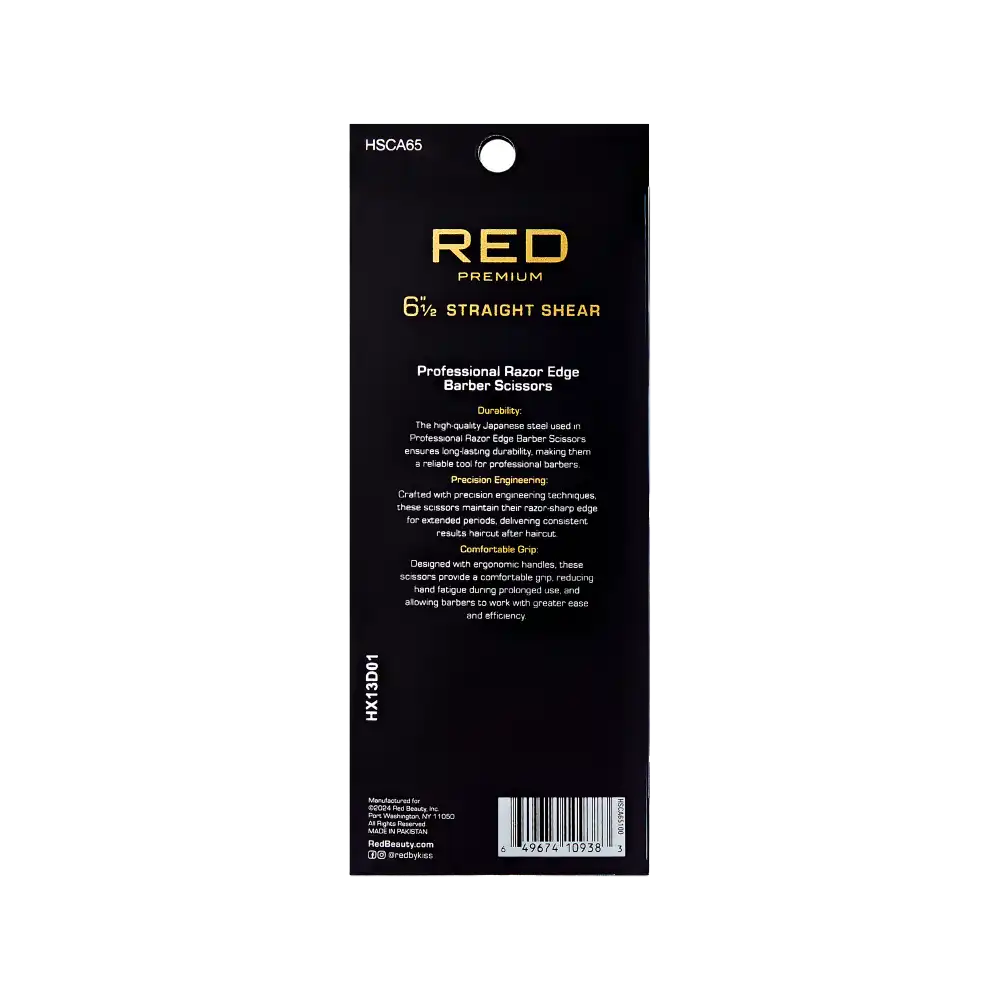 Red By Kiss Premium Artisan Professional Hair Shears 6.5"