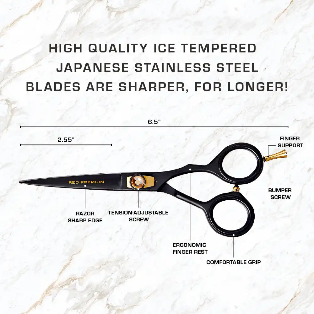 Red By Kiss Premium Artisan Professional Hair Shears 6.5"