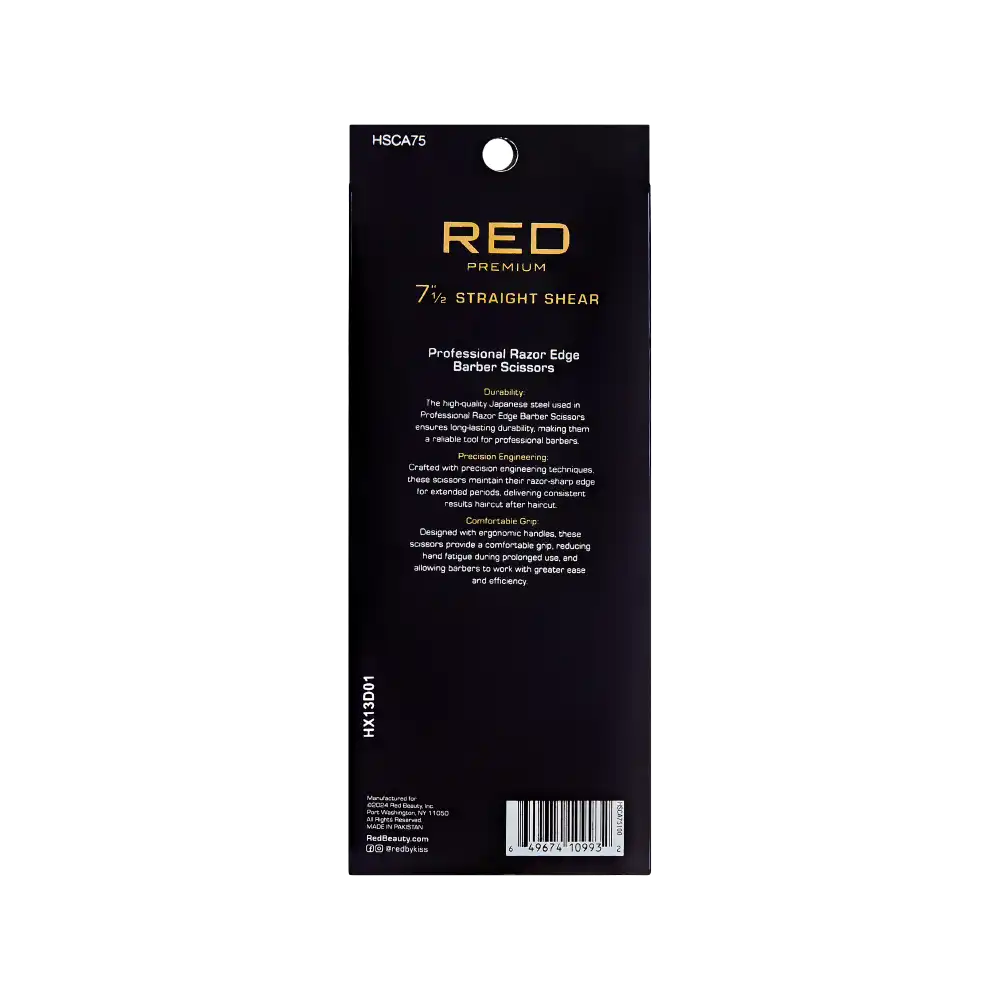 Red By Kiss Premium Artisan Professional Hair Shears 7.5"