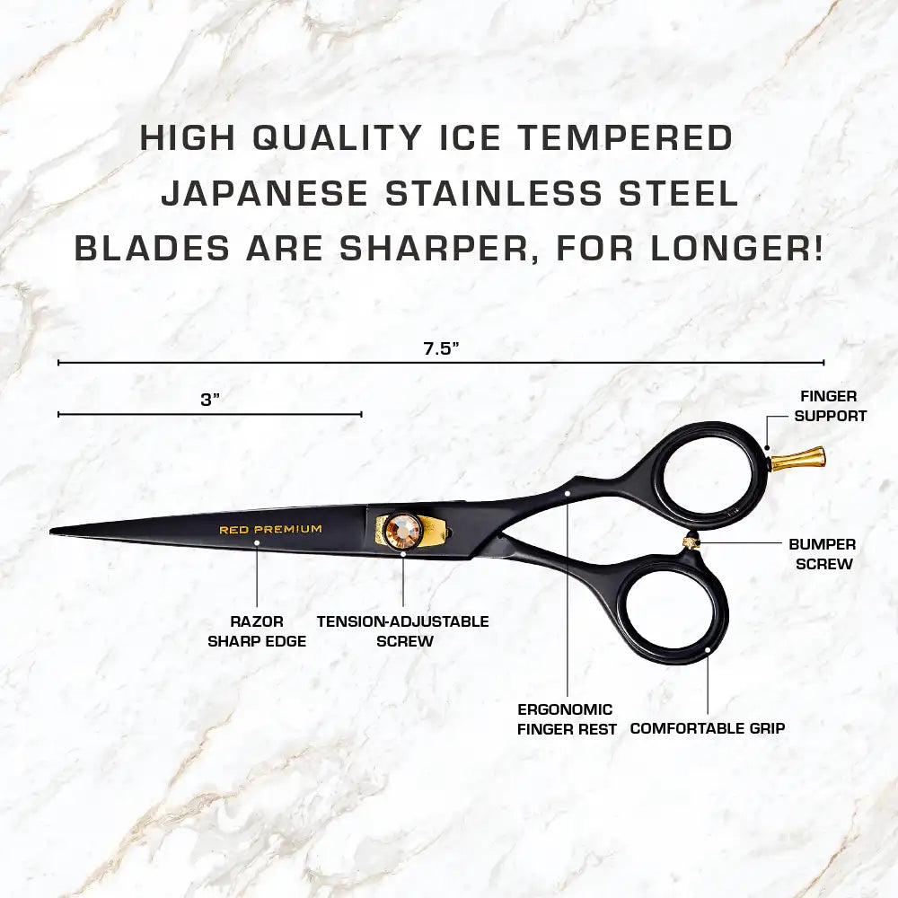 Red By Kiss Premium Artisan Professional Hair Shears 7.5"
