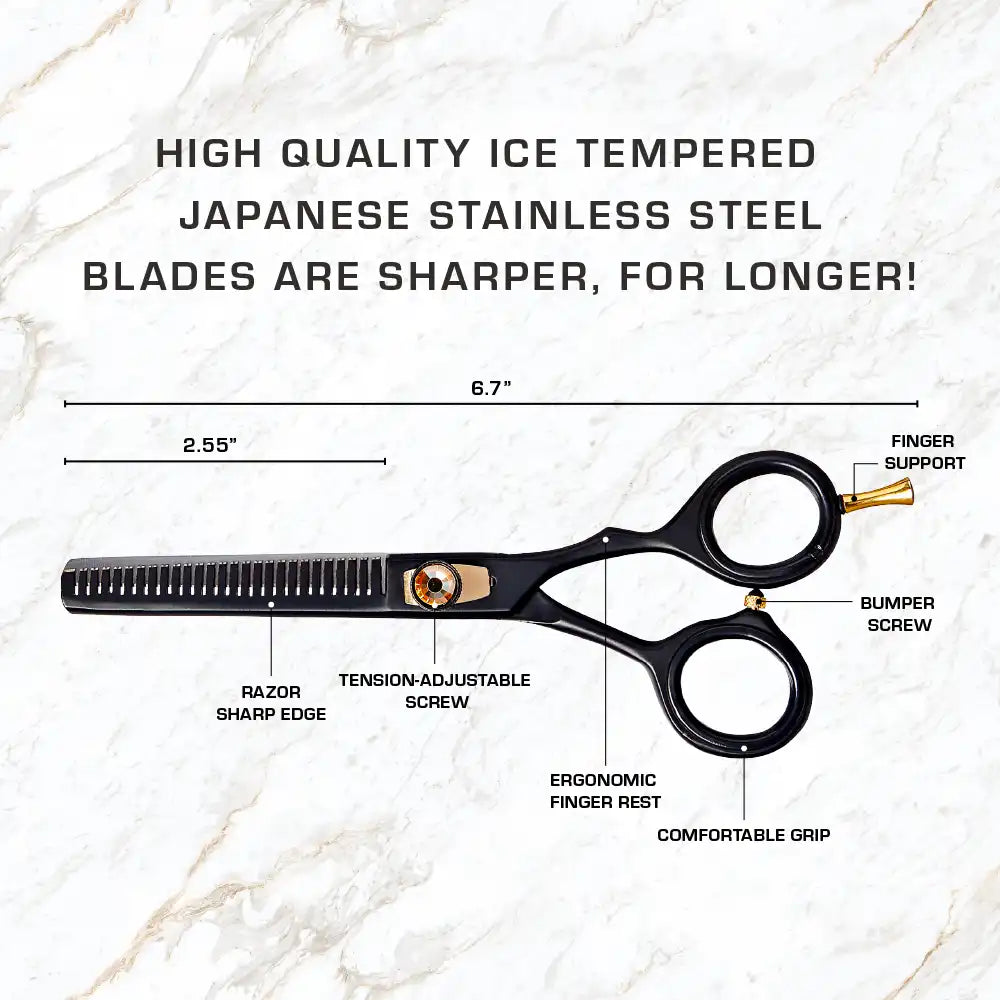 Red By Kiss Premium Artisan Professional Hair Thinning Shears 6.5"