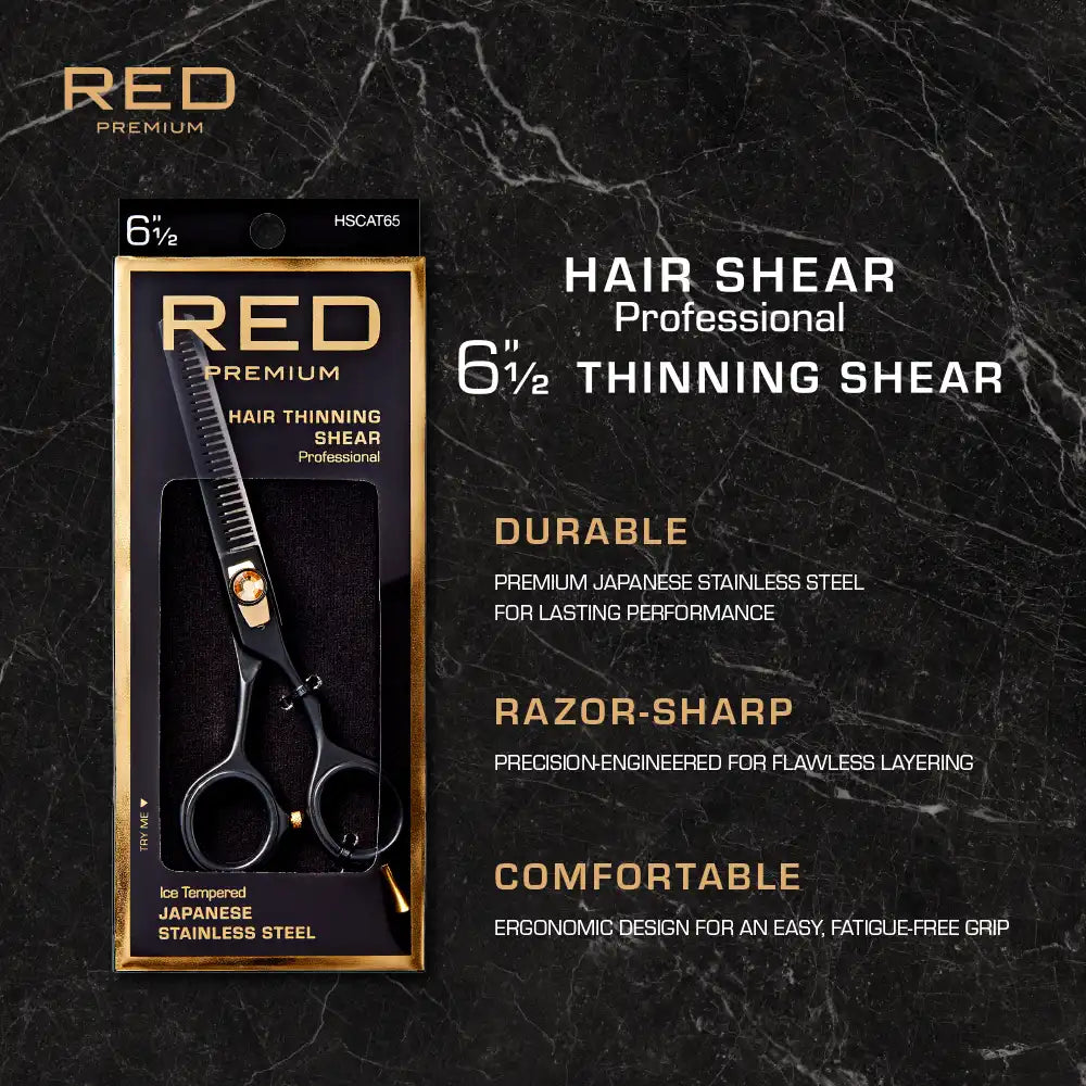 Red By Kiss Premium Artisan Professional Hair Thinning Shears 6.5"