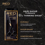 Red By Kiss Premium Artisan Professional Hair Thinning Shears 6.5"