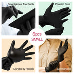 Red By Kiss Black Latex Gloves (6pcs)