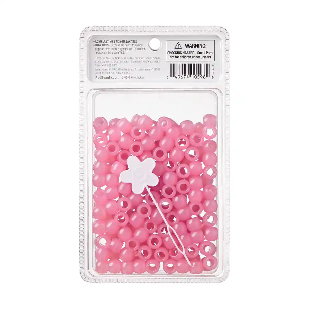 Red By Kiss Glow In The Dark Hair Beads
