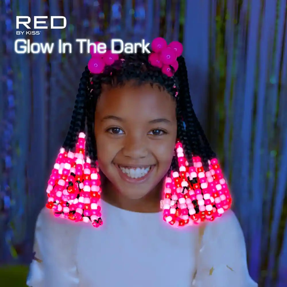 Red By Kiss Glow In The Dark Hair Beads