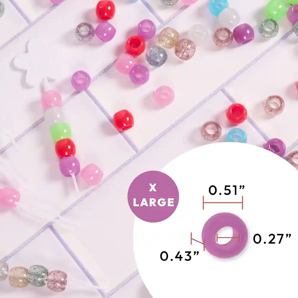 Red By Kiss Glow In The Dark Hair Beads X Large