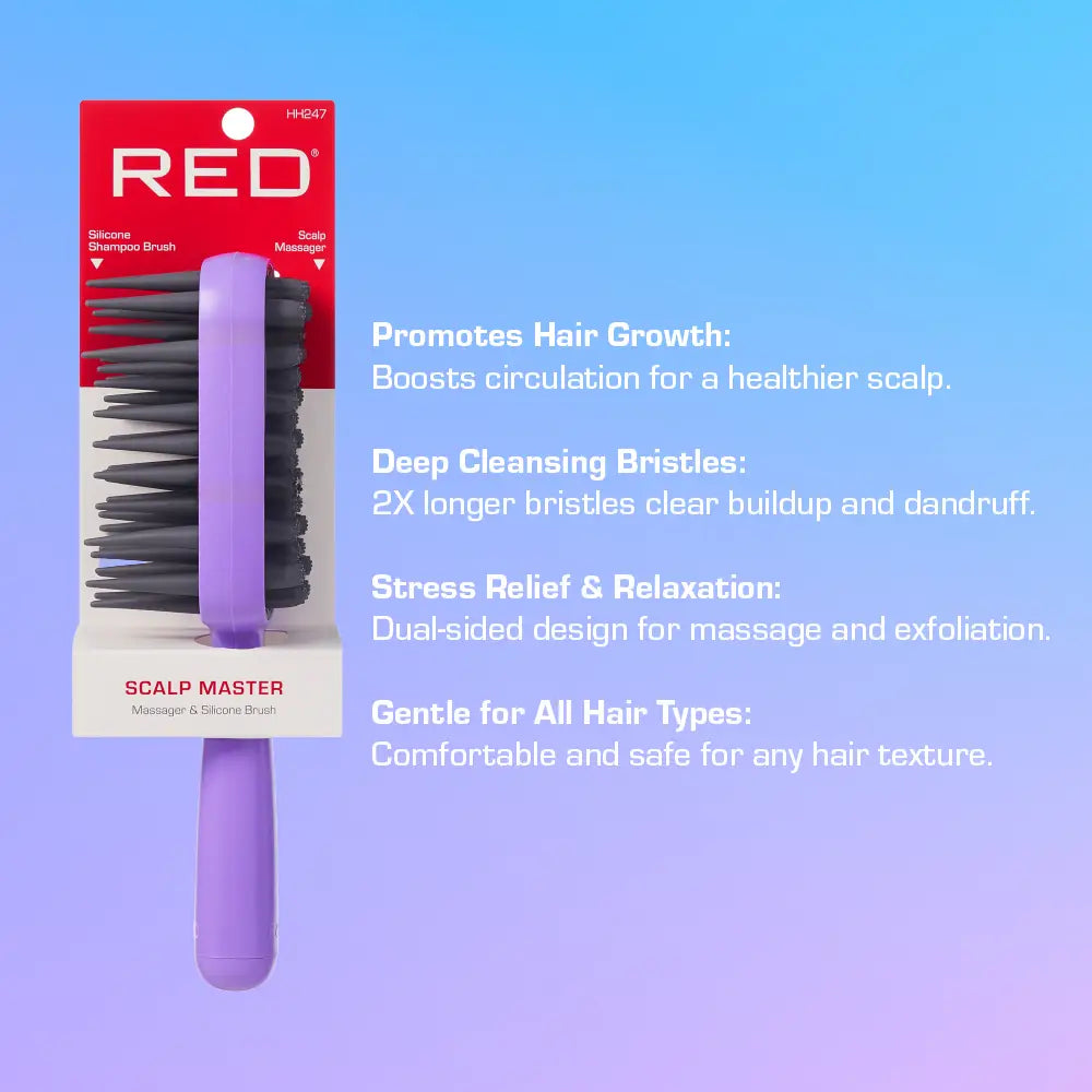 Red By Kiss 2-in-1 Scalp Massager & Shampoo Brush