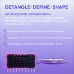Red By Kiss Curl-Art Styler Detangling & Curl Defining Brush with Side Combs Glitter